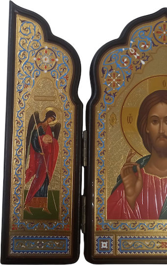 Τριπτυχη Εικονα Του Χριστου Αεραγγελους 28χ23εκ