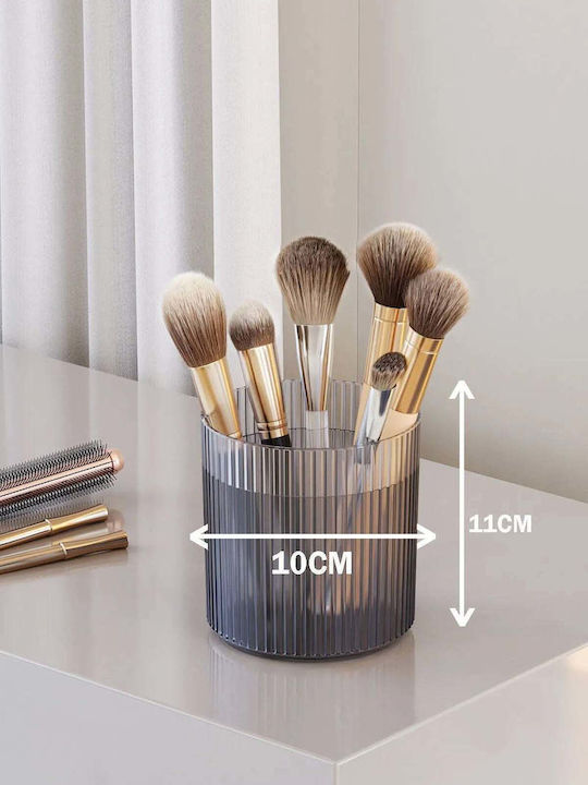 Stewehome Makeup Organization Set 2 Makeup Brushes Holder Multi-Purpose Combs Grey
