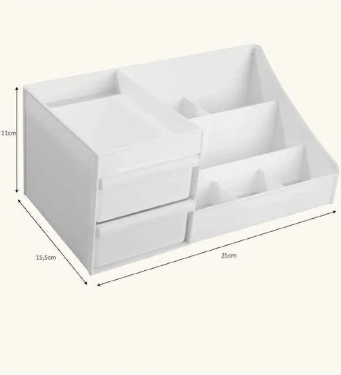 Stewehome Makeup Organizer Drawer Creams White
