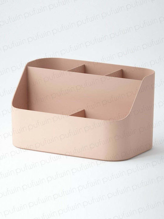 SteweHome Pink Cosmetics Organizer with Dividers