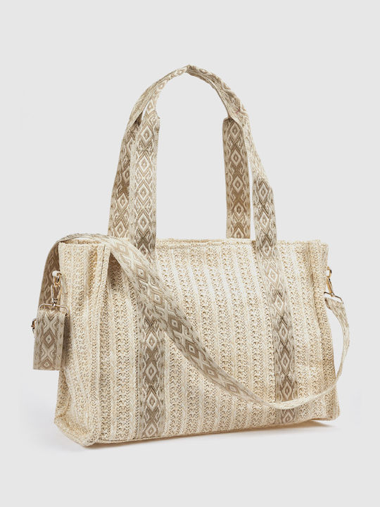 Rattanstasche Für Damen Schulter Farbe Beige
