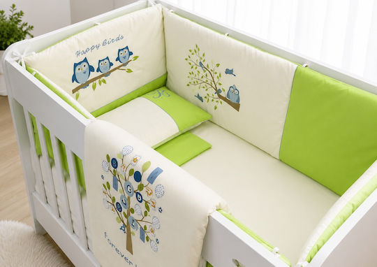 Beboulino Baby Crib Bedding Set Forever Happy 11pcs 65x110cm