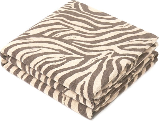 Miami Beach Brown Beach Towel 155x75cm