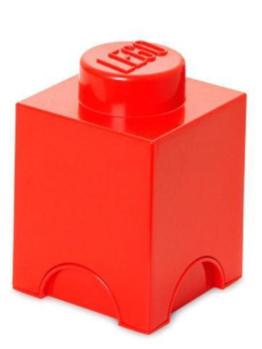 LEGO Children's Storage Box made of Plastic 1-Stud Red 12x12x18cm 1pcs
