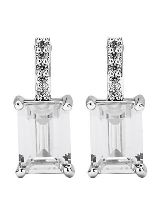 Verame Silver Dangle Earrings with Stones