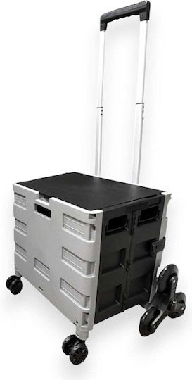 SteweHome Transport-Wagen Klappbar Für Lasten Bis Zu 100kg In Graue Farbe