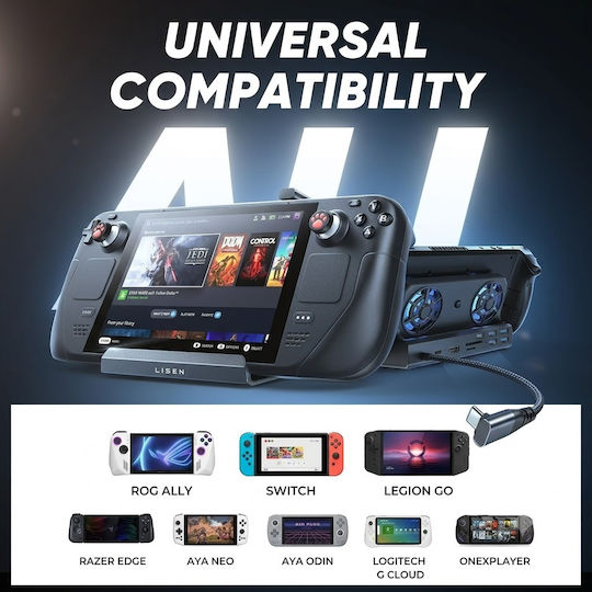Lenovo Βάση Φόρτισης Steam Deck / Asus ROG Ally Γκρι KX-V262A