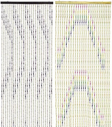 HOMie 101271 Κουρτίνα Πόρτας από Ύφασμα Εκρού 180x90cm 81-251
