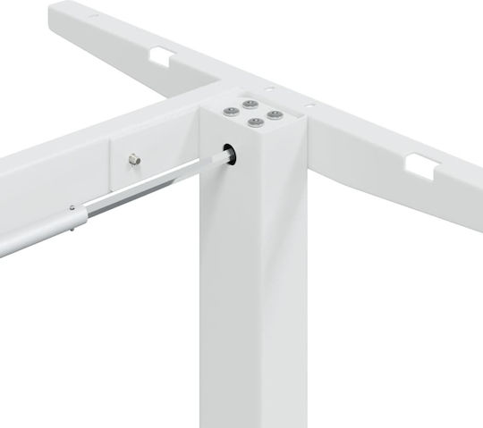 Vidaxl Σκελετός Όρθιου Γραφείου Λευκός 94-135 X60x 70-114 Εκ Ατσάλι