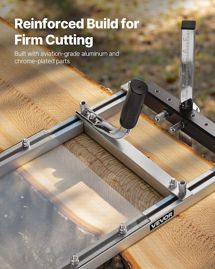 Portable Log Saw Vevor Portable Saw Fits Planer Bars 41-51 Cm Crosscut Wood Guide Shield Cutting Thickness 0.2-11.81 In 0.5-30.0 Cm Log Saw Set for Woodworkers