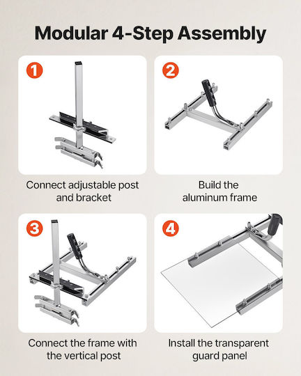 Portable Log Saw Vevor Portable Saw Fits Planer Bars 41-51 Cm Crosscut Wood Guide Shield Cutting Thickness 0.2-11.81 In 0.5-30.0 Cm Log Saw Set for Woodworkers