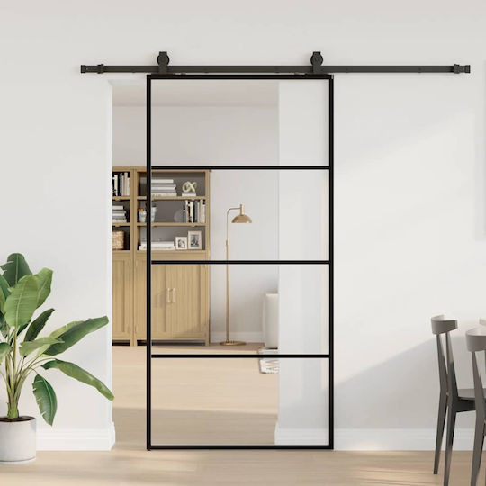 Vidaxl Συρόμενη Πόρτα Σετ Μηχανισμών Μαύρο 102,5 X 205 Εκ Γυαλί Esg Vidaxl Συρόμενη Πόρτα Σετ Μηχανισμών Μαύρο 102,5 X 205 Εκ Γυαλί Esg
