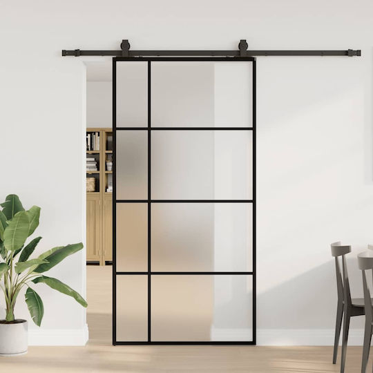 Vidaxl Συρόμενη Πόρτα Σετ Μηχανισμών Μαύρο 102,5 X 205 Εκ Γυαλί Esg Vidaxl Συρόμενη Πόρτα Σετ Μηχανισμών Μαύρο 102,5 X 205 Εκ Γυαλί Esg