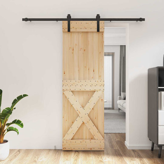 Vidaxl Συρόμενη Πόρτα Φυσικό Μαύρο 70 X 210 Cm Vidaxl Συρόμενη Πόρτα Φυσικό Μαύρο 70 X 210 Cm