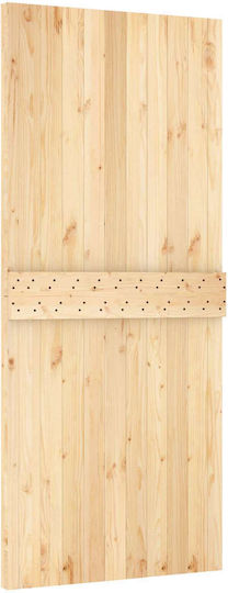 Συρόμενη Πόρτα Φυσικό Μαύρο 90 X 210 Cm 3444995