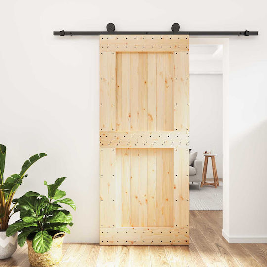 Συρόμενη Πόρτα Φυσικό Μαύρο 90 X 210 Cm 3444995 Συρόμενη Πόρτα Φυσικό Μαύρο 90 X 210 Cm 3444995