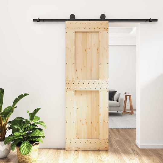 Vidaxl Συρόμενη Πόρτα Φυσικό Μαύρο 70 X 210 Cm Vidaxl Συρόμενη Πόρτα Φυσικό Μαύρο 70 X 210 Cm