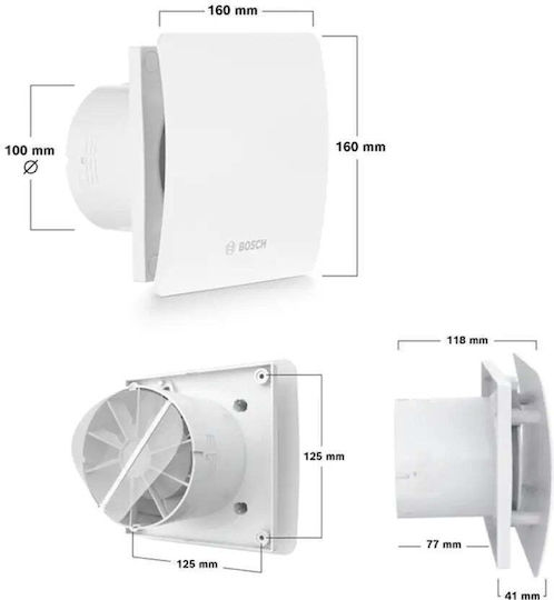 Bosch Ventilator de Perete pentru Baie