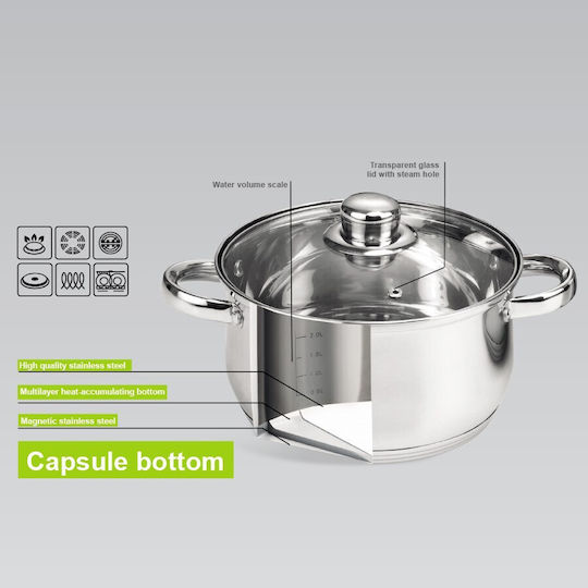 Maestro Set de oale din oțel inoxidabil Argint MR-2020-6XL 3buc