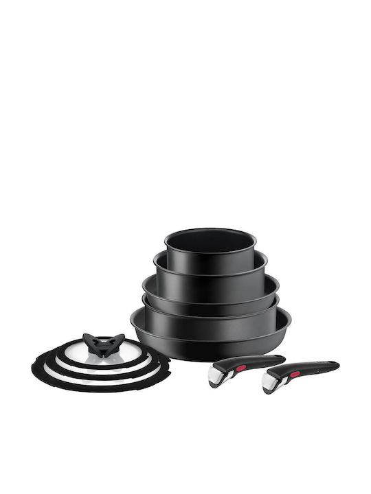 Tefal Ingenio Ultimate Σετ Μαγειρικά Σκεύη από Αλουμίνιο 10τμχ