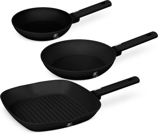 Berlinger Haus Monaco Collection Σετ Τηγάνια από Αλουμίνιο Monaco Collection με Επίστρωση από Πέτρα 3τμχ