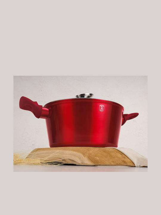 Berlinger Haus Metallic Line Σετ Μαγειρικά Σκεύη από Αλουμίνιο Burgundy Collection με Επίστρωση από Πέτρα 10τμχ