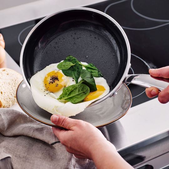 Green Pan Stainless Steel Pans Set with Non-stick Coating 2pcs