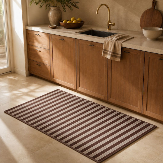 My Home Luxury Kitchen Mat Runner 60x150cm SO11-BR Brown