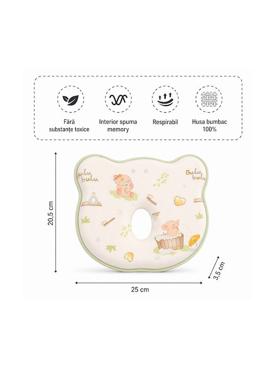 Kidizi Baby Plagiocephaly Pillow Memory Foam 21x25cm