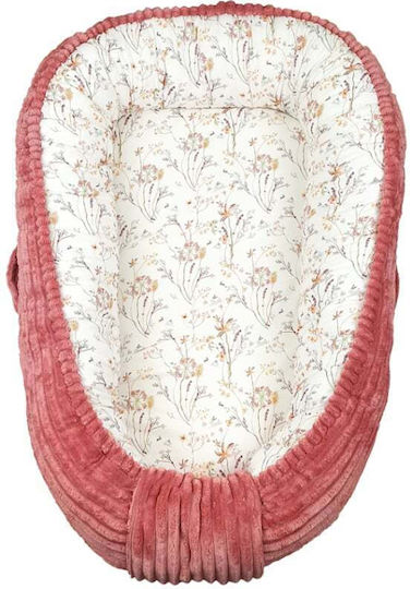 Baby Star Βρεφικό Μαξιλάρι Φωλιά Garden Μπεζ 70x110εκ.