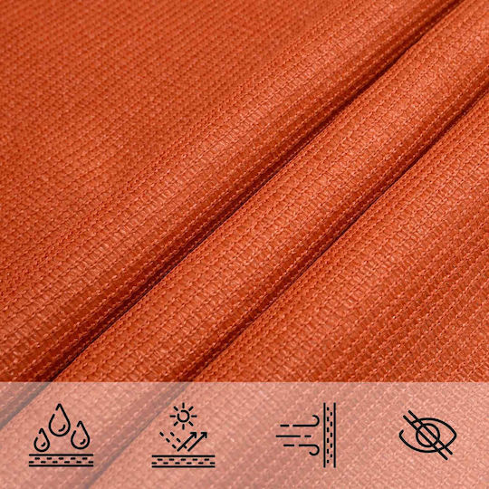 vidaXL Rectangular Orange Shade Sail 2x6m