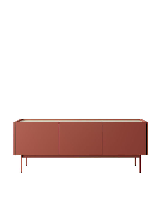 TV Stand Palestino from Metal & Wood Red L144xW37xH55cm