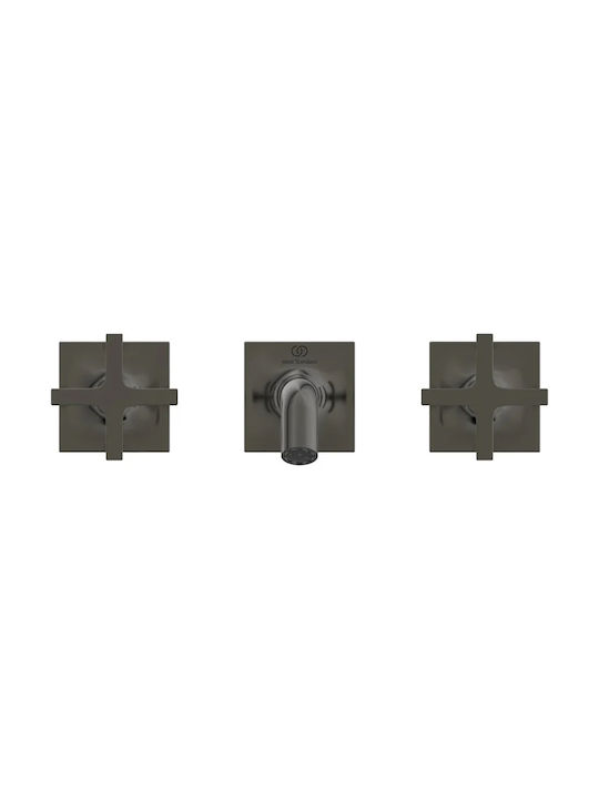 Ideal Standard Set Mischer & Auslauf für Wandmontage für für Waschbecken Gray