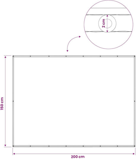 vidaXL vidaXL Veranda-Teiler Braune mit PU-Beschichtung 1,5x2x2m 160gr/m²