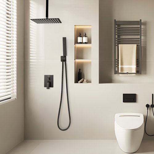Vevor Built-in Mixer & Shower Head Set for Shower Black 197988529606