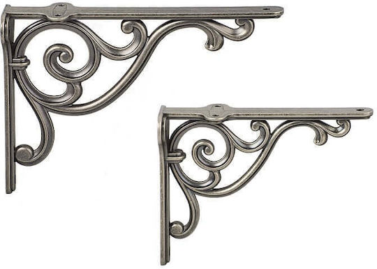 Roline 349 Metallic Corner Shelf Old Silver 150x115mm