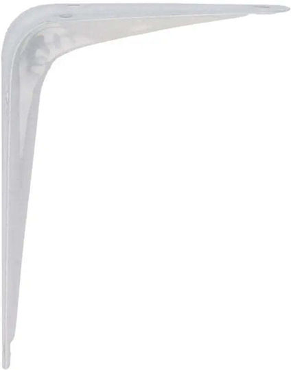 Amig Metallic Corner Shelf White 400x350mm 4421