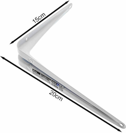 Element Heavy-Duty Metallic Corner Shelf White 200x150mm 580102.0008