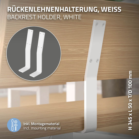ML-Design Regalhalterungen aus Edelstahl in Blau Farbe 345x90mm 2Stück 490009802