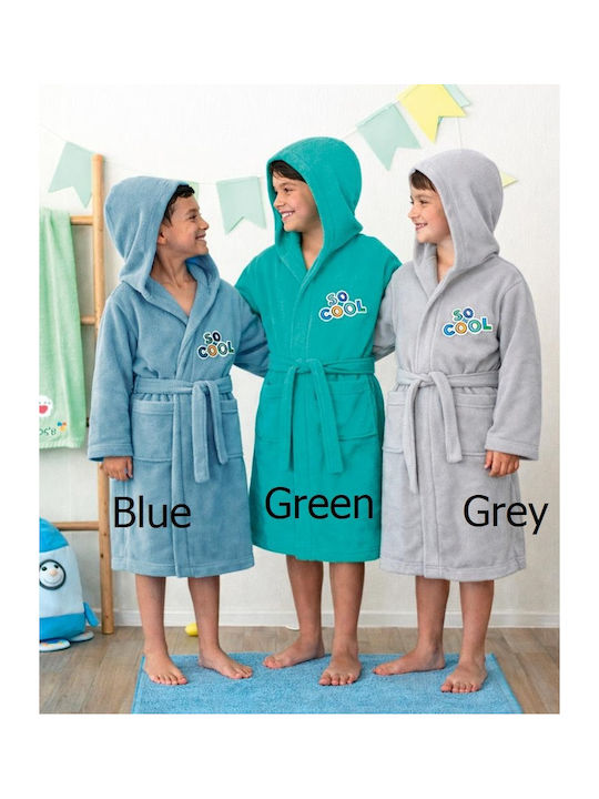 Palamaiki Kids Bathrobe Cool Cool Grey Hooded