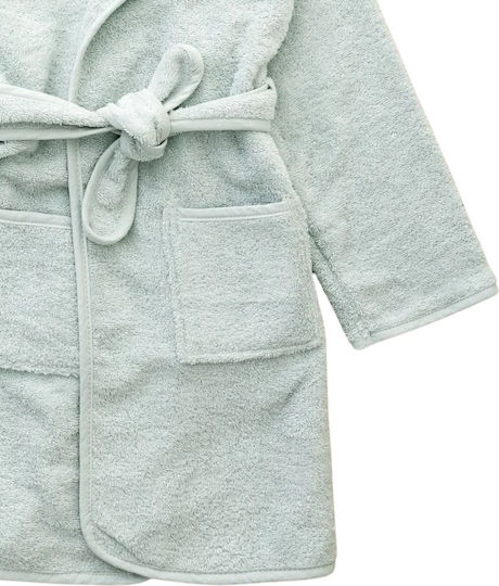 Nima Kinderbademantel Petit Bebe Hellblau mit Kapuzen-