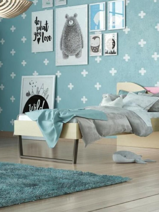 Bogen Kinderbett Klassisch Semi-Doppel Rosa für Matratze 110x190cm