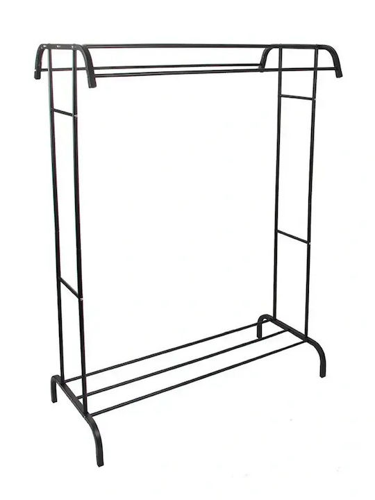 Floor Garment Rack made of Metal Black 105x37x150cm