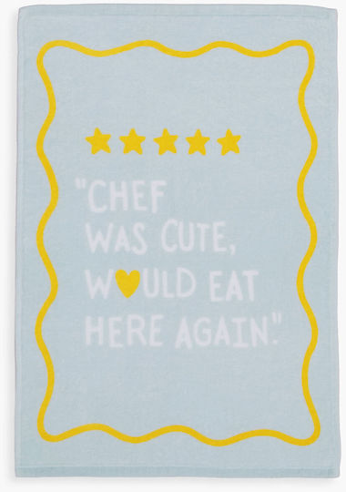 Nef-Nef Homeware Chef Ποτηρόπανο από 100% Βαμβάκι σε Μωβ Χρώμα 40x60cm