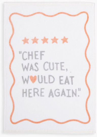 Nef-Nef Homeware Chef Was Cute Tea Towel Made of 100% Cotton in Blue Colour 40x60cm