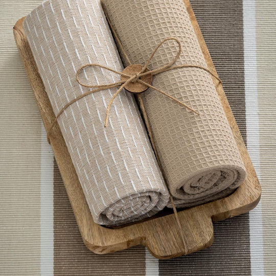 Palamaiki Mh1200 Kitchen Towel In Beige Colour 40x70cm 3 Pieces Palamaiki Mh1200 Kitchen Towel In Beige Colour 40x70cm 3 Pieces