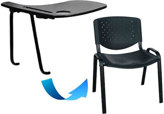 Zita Plus Milos Lectern for Visitor Chair Metallic 47x31x10cm Black