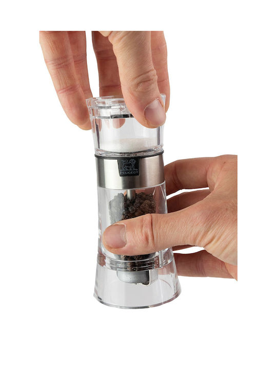 Peugeot Oslo Manual 2 in 1 Plastic Spice Mill 13cm Transparent