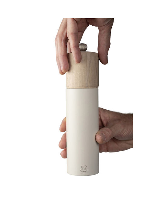 Peugeot Boreal Manual Salt Mill Wooden in White Color 21cm