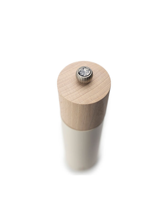 Peugeot Boreal Manual Salt Mill Wooden in White Color 21cm
